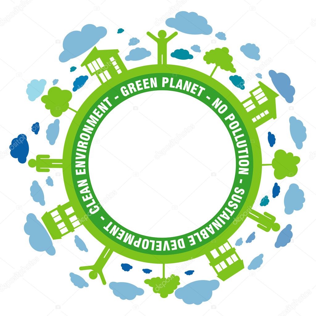 Green planet background