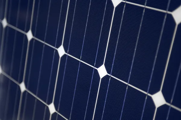 Perto de painéis solares — Fotografia de Stock