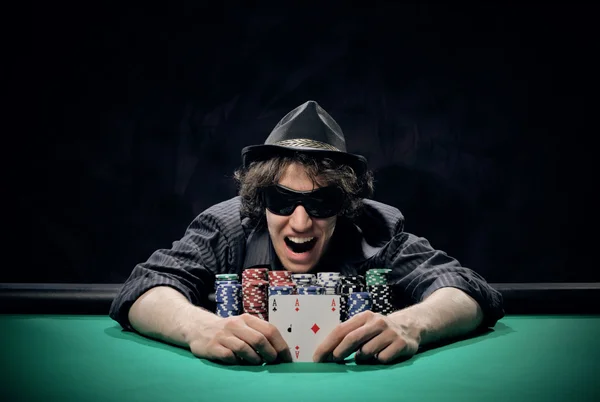 Texas hold'em poker: vinnare — Stockfoto