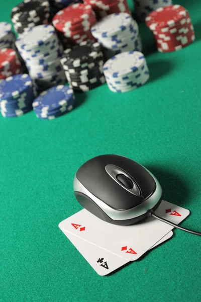 stock image Poker on line concept