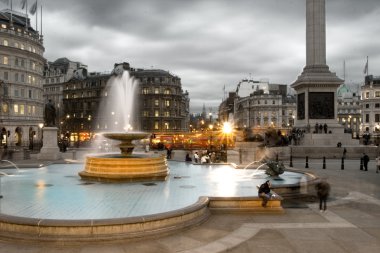 Trafalgar Square in London clipart