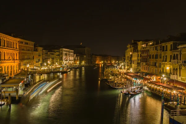 Canal Grande di Venezia di notte — Foto Stock