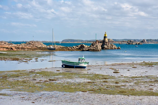 Coast of Brittany during ebb tide — Stock Photo, Image