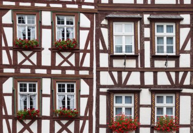 Historic half-timbered houses in Germany clipart