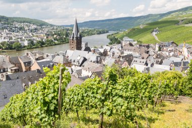 bernkastel-Kues Almanya nehir moselle, havadan görünümü