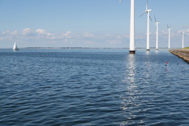 windturbines duitch kıyı boyunca