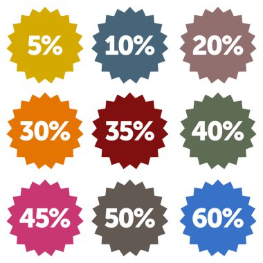 Discount Stars Set clipart