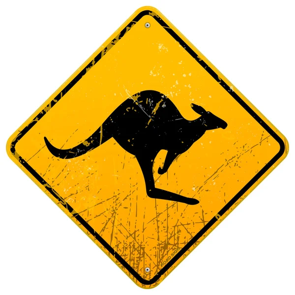 Винтажный знак кенгуру — стоковый вектор