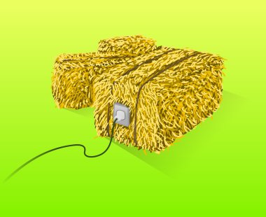 Straw Bales Illustration clipart