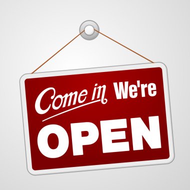 We are Open Sign clipart