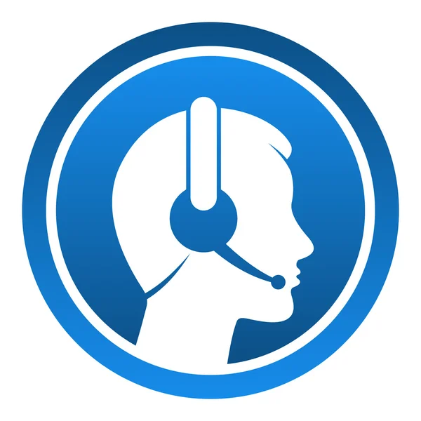 Kontakt z ikonki zestawu słuchawkowego — Wektor stockowy