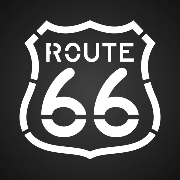 Vernice per asfalto Route 66 — Vettoriale Stock