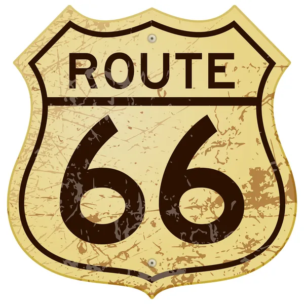 Rusty Route 66 — Stock Vector