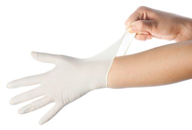 Medical glove to protection and care for patients clipart