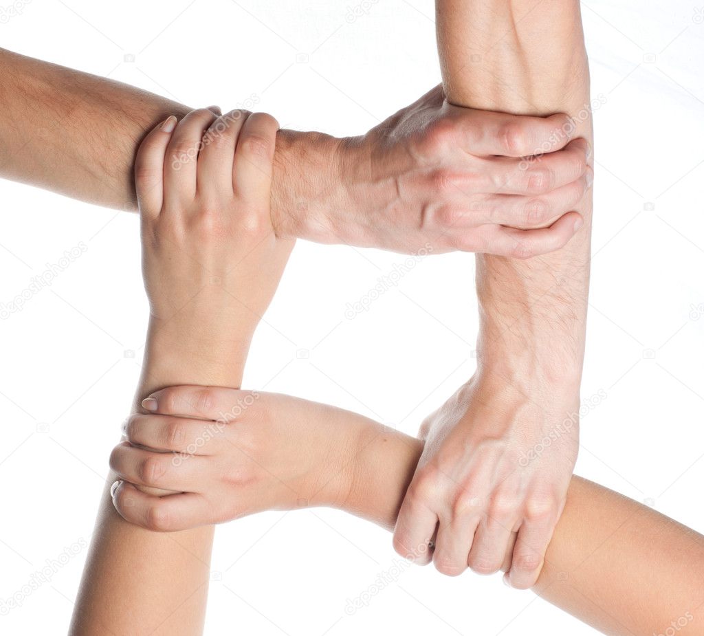 Ring of hands teamwork