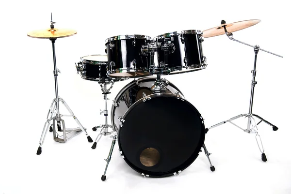 Drum set su bianco - ripresa in studio — Foto Stock