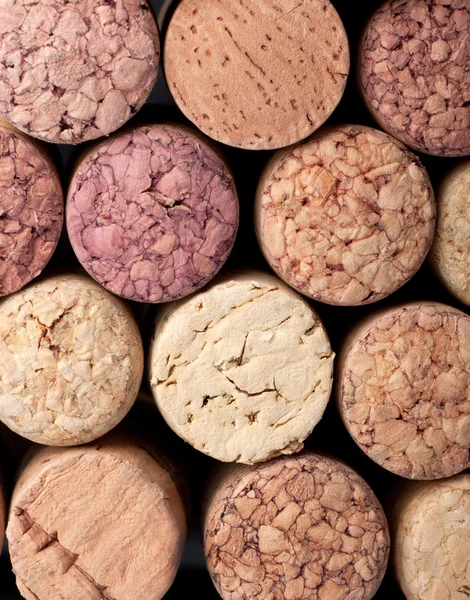 Background pattern of wine bottles corks — Stock Photo, Image