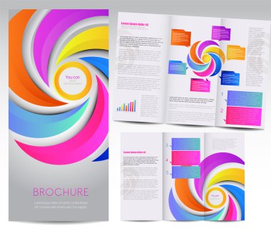 Tri-fold brochure clipart