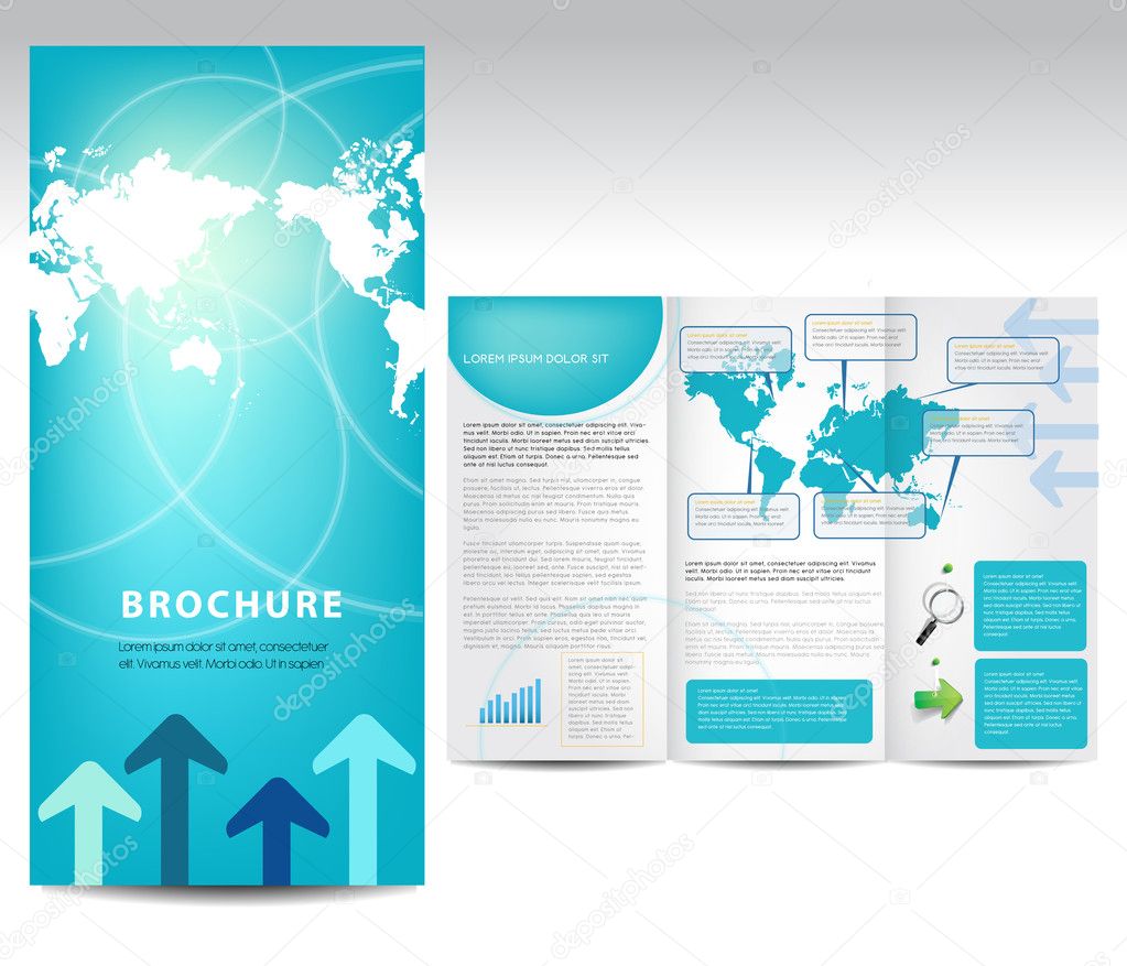 Blue brochure design