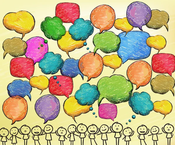 Burbujas dibujadas a mano — Archivo Imágenes Vectoriales