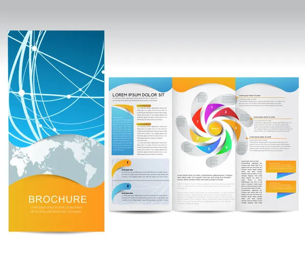 Vektor brosúra-tájékoztató Vektor Grafikák