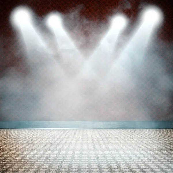 Background in show. Interior shined with a projector — Stock Photo, Image