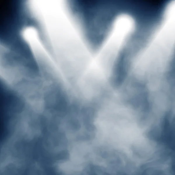 Foco azul sobre fondo de niebla — Foto de Stock