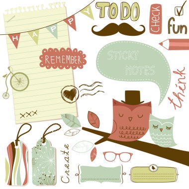 Sticky notes clipart