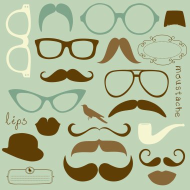 Retro Party set clipart