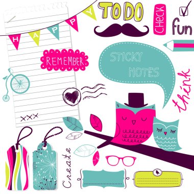 Sticky notes clipart