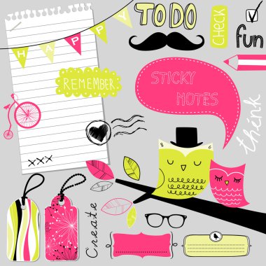 Sticky notes clipart