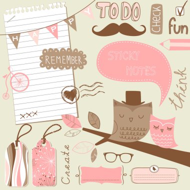 Sticky notes clipart