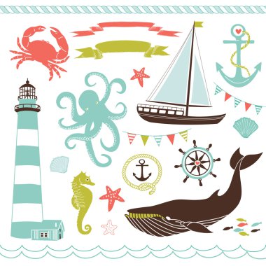 Nautical and Sea Set clipart