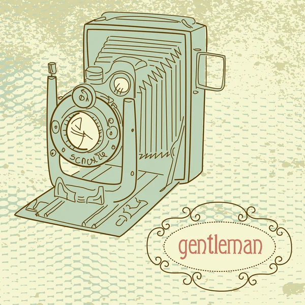 Gentlemans カメラ — ストックベクタ