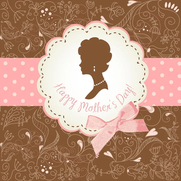 Cartão de Dia da Mãe — Vetor de Stock