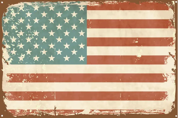 Vintage American flag — Stock Vector