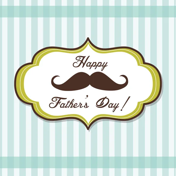 Glücklich Vatertag Hintergrund mit schickem Schnurrbart, Retro-Stil — Stockvektor