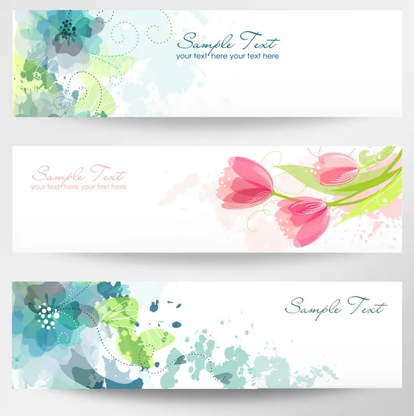 Set of three banners. — Stock Vector