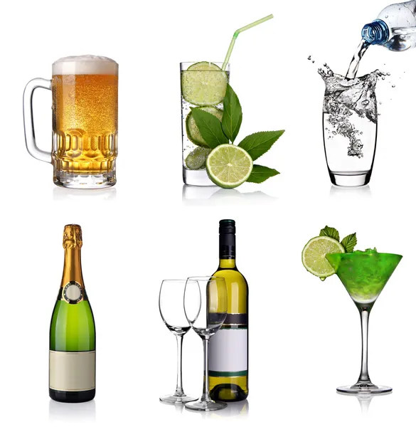 Collage de bebidas —  Fotos de Stock