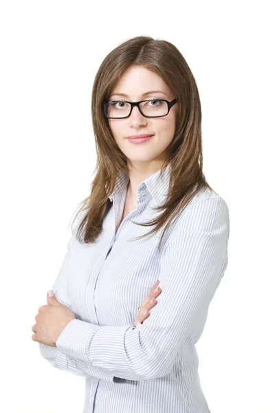 Femme d'affaires avec lunettes — Photo