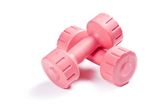 Różowy siłownia wagi — Zdjęcie stockowe