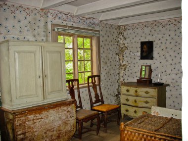 1800s interior in Skansen clipart