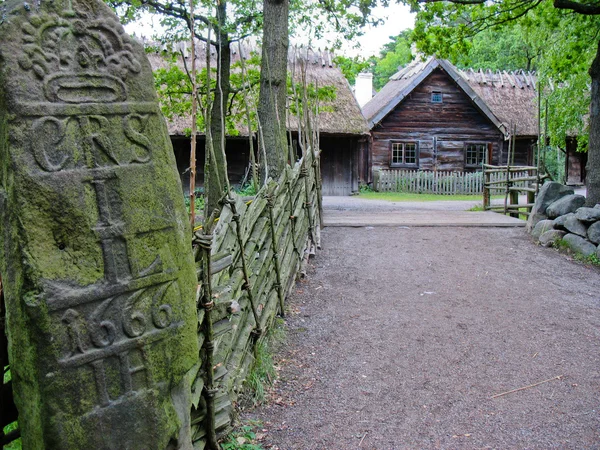 Vecchia cabina ecologica svedese — Foto Stock