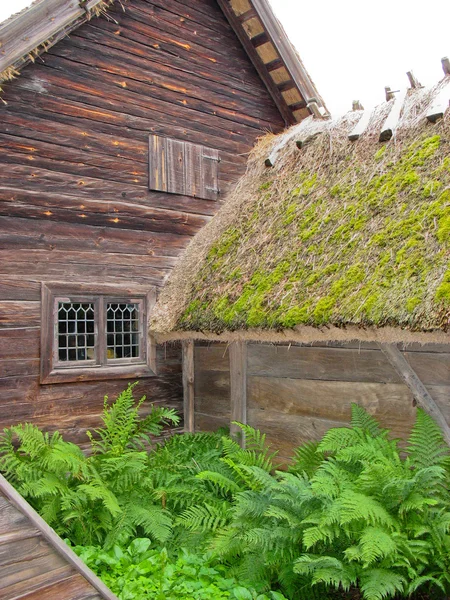 Ekologiczne kabina starego szwedzki — Zdjęcie stockowe