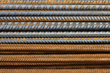 Metal Texture Pattern of Rusty Rebars clipart