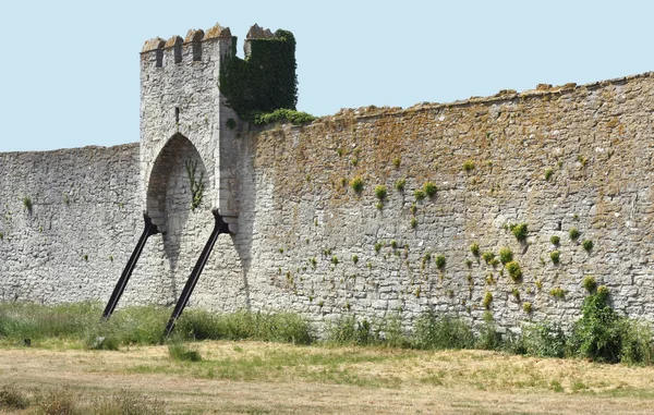 Ciudad medieval Muralla y Torre — Foto de Stock