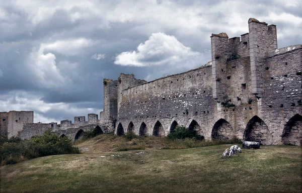 Defensa muro medieval de la ciudad —  Fotos de Stock