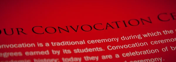 Convocation banner — Stock Photo, Image