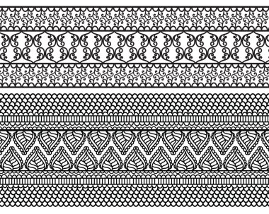 Henna Tattoo borders clipart