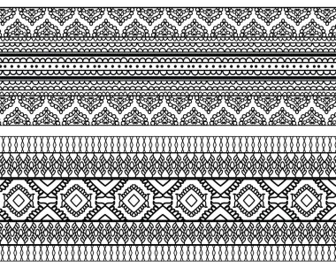 Henna Tattoo borders clipart